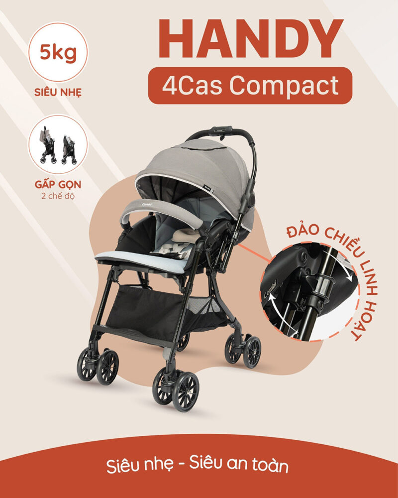 Xe đẩy trẻ em Combi Handy 4Cas Compact