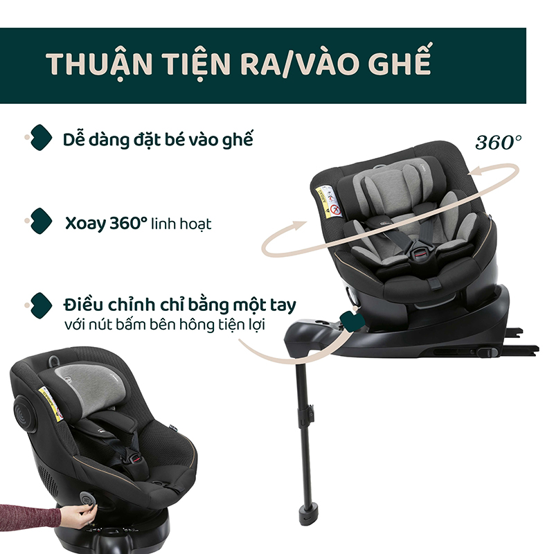 Ghế ô tô Chicco Seat 105 xoay 360 ISOFIX 5 Ghế ô tô Chicco Seat 105 xoay 360 ISOFIX