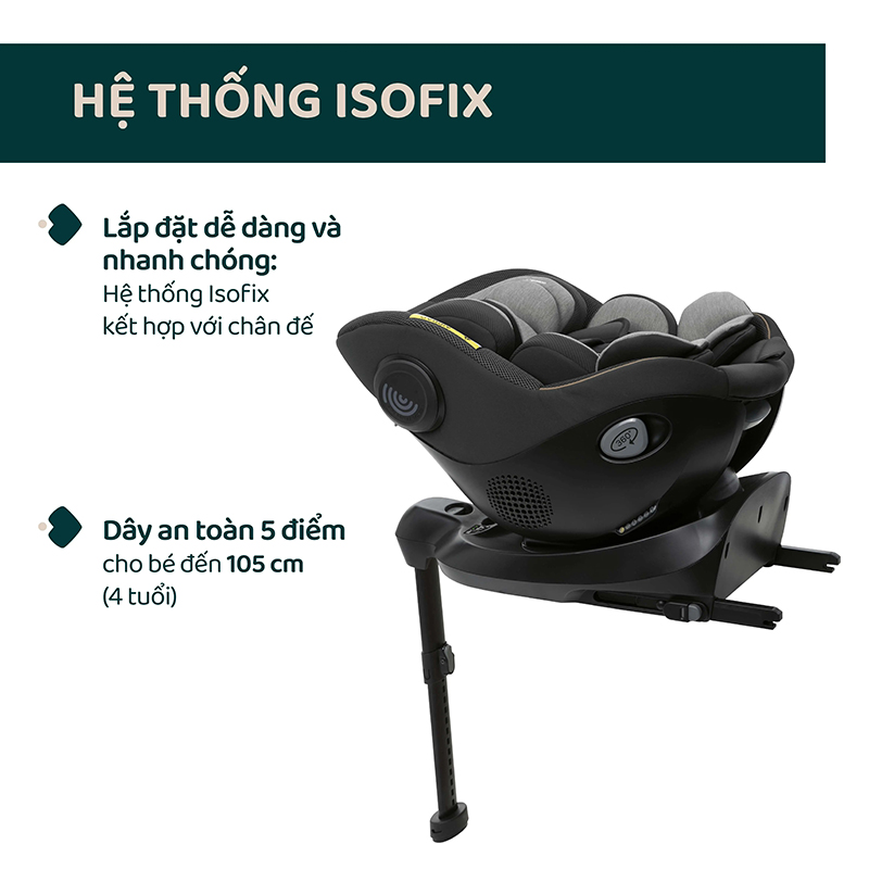 Ghế ô tô Chicco Seat 105 xoay 360 ISOFIX 6 Ghế ô tô Chicco Seat 105 xoay 360 ISOFIX