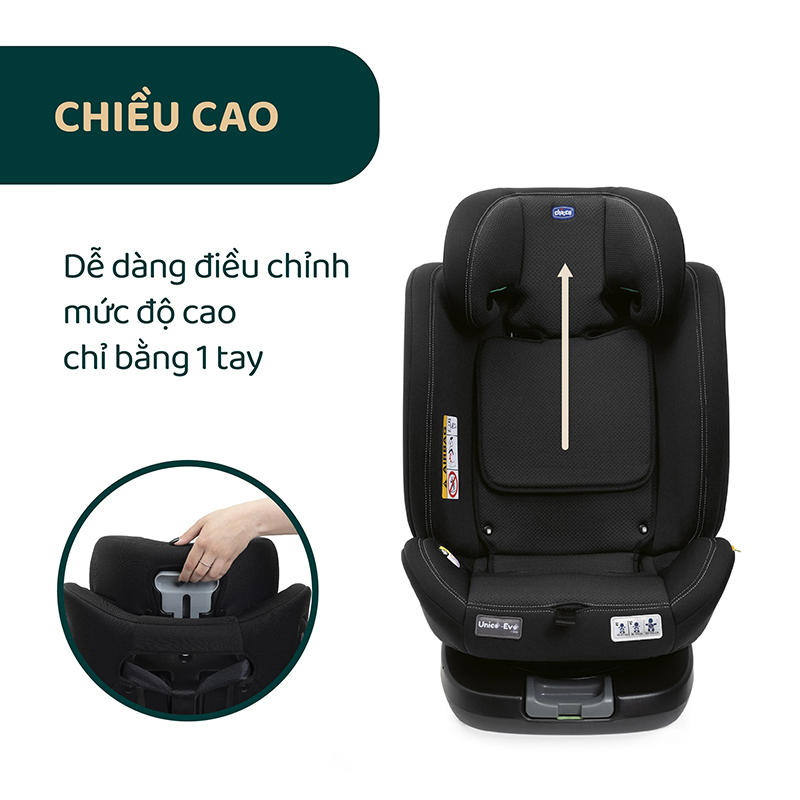 Ghế ô tô Chicco Unico Evo Classic xoay 360 ISOFIX 9 Ghế ô tô Chicco Unico Evo Classic xoay 360 ISOFIX