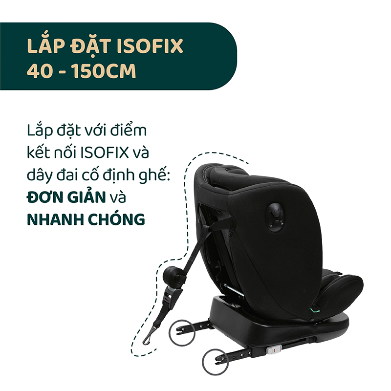 Ghế ô tô Chicco Unico Evo Classic xoay 360 ISOFIX 5 Ghế ô tô Chicco Unico Evo Classic xoay 360 ISOFIX