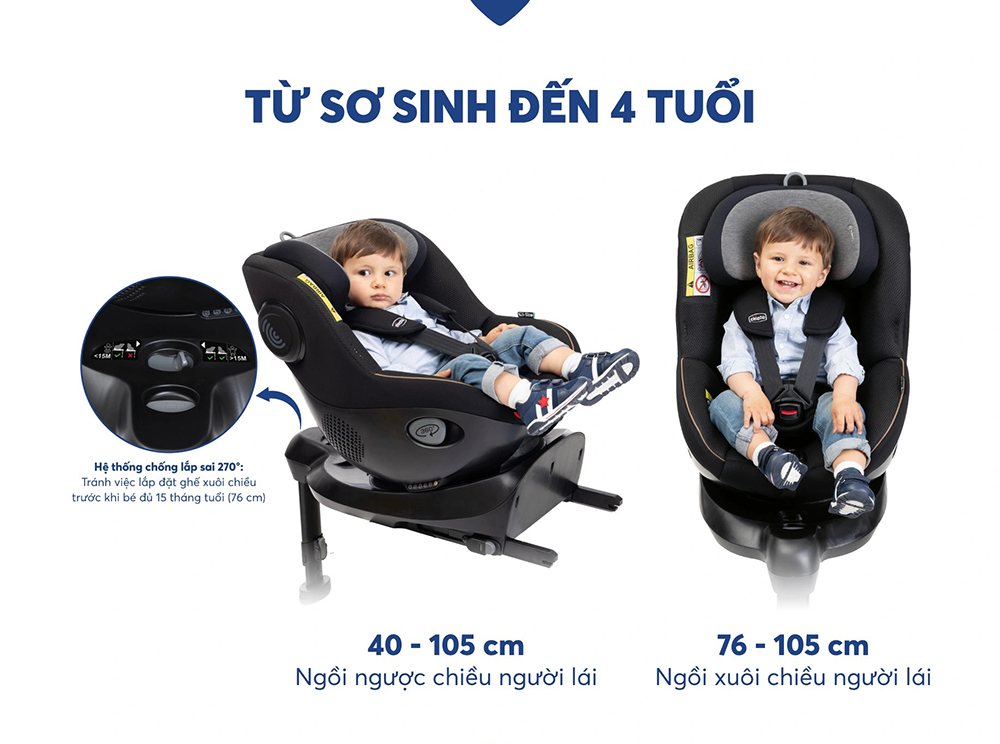 Ghế ô tô Chicco Seat 105 xoay 360 ISOFIX 18 Ghế ô tô Chicco Seat 105 xoay 360 ISOFIX