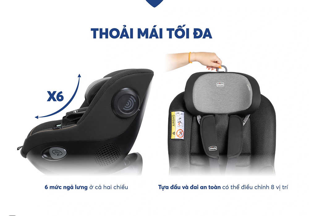 Ghế ô tô Chicco Seat 105 xoay 360 ISOFIX 22 Ghế ô tô Chicco Seat 105 xoay 360 ISOFIX