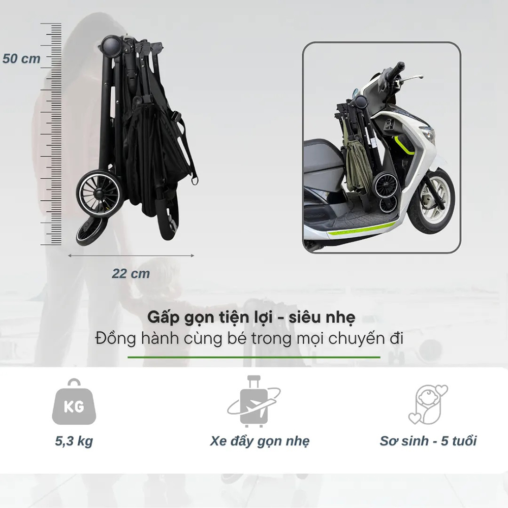 Xe đẩy gập gọn Zaracos Kaiser 9066 19 Xe đẩy gập gọn Zaracos Kaiser 9066