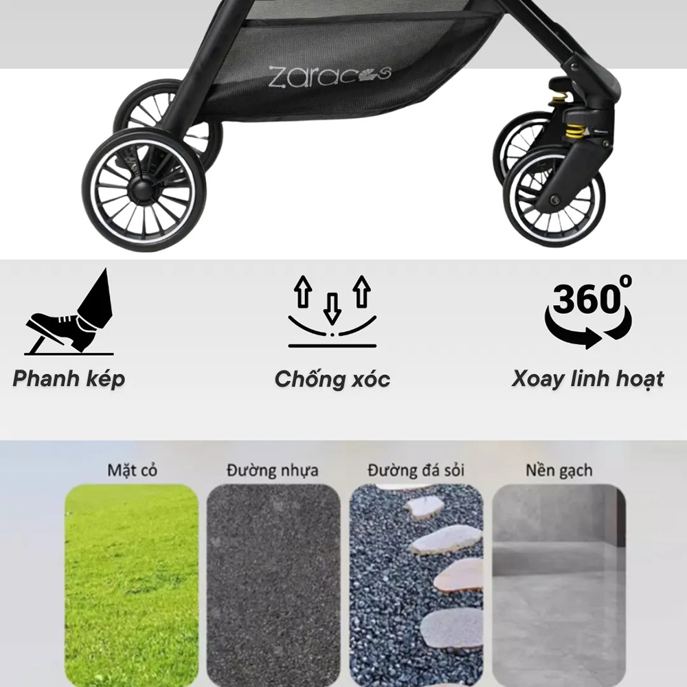 Xe đẩy gập gọn Zaracos Kaiser 9066 22 Xe đẩy gập gọn Zaracos Kaiser 9066