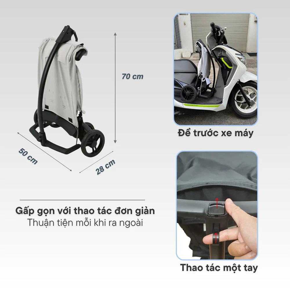 Xe đẩy gập gọn Zaracos Tempo 0276 25 Xe đẩy gập gọn Zaracos Tempo 0276